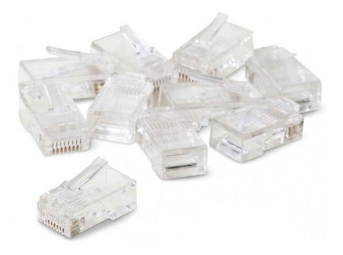 Ficha Rj45 Pack 10 Unidades Categoria 5 Cable De Red Utp