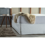 Saia Box Matelada Casal Queen  Size Hedrons Branco