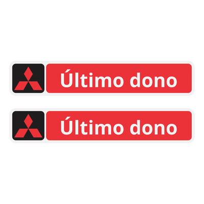 Adesivo Ultimo Dono Vidro Etiqueta Compatível Mitsubishi | Frete grátis