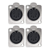 Cess-xlr64 5 Pin Xlr Enchufe Hembra Conector Panel / Chasi