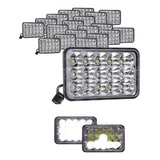 20 Faros Unidad Cuadrada Rectangular 15 Leds 4x6 Alta/bajaf1