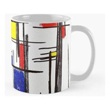 Taza X4 Mondrian Minimalista De Stijl Arte Moderno © Epitome