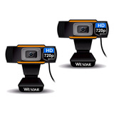 Set X2 Webcam Web Wesdar Usb Hd 720p Plug & Play Microfono 