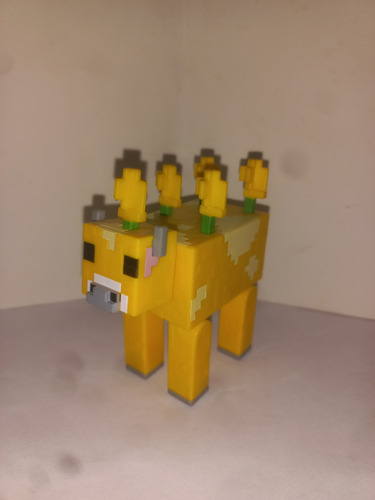 Figura Minecraft Vaca Cow Moobloom Mattel 2020