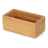 Caja Cesto Organizador Apilable Bamboo Baño Cocina 22x15x6.5