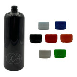 Botellas Envases Pet Negro 1 Litro Con Tapa De Seguridad X10