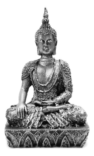 Buda Na Base Meditando Hindu Deus Riqueza Prosperidade 15 Cm