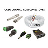 Cabo Coaxial Cftv 100m C/90%, Fonte 5 A , Bnc E P4 S1pb12f5
