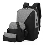 Mochila Escolar Resistente Set De 3 Pzas 