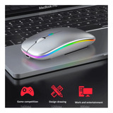 Mouse Inalambrico Recargable Bluetooth + Receptor Usb Rgb