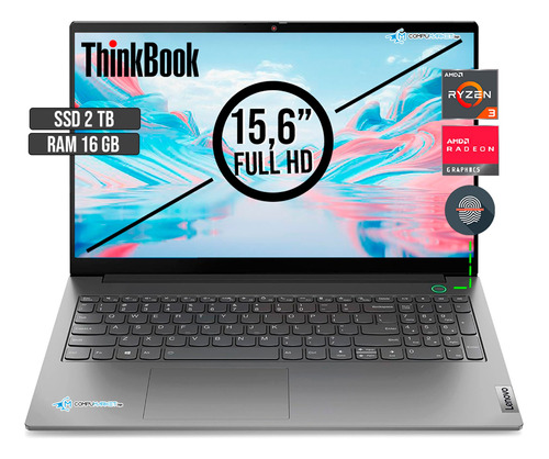 Portatil Lenovo Thinbook Amd Ryzen 3 5300u Ssd 2tb+ Ram 16gb