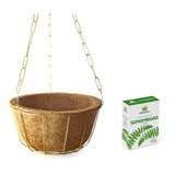 Vaso Fibra De Coco 30 Cm E Fertilizante Mineral 150 Gramas