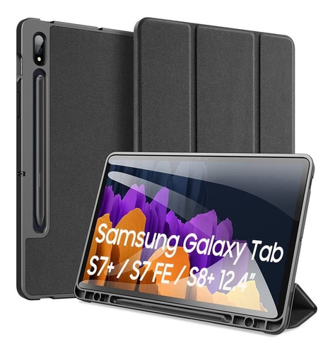 Capa Flip Dux Anti Impacto Para Galaxy Tab S8+ Plus 12.4 Pol