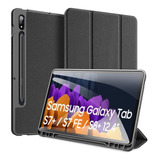 Capa Flip Dux Anti Impacto Para Galaxy Tab S8+ Plus 12.4 Pol