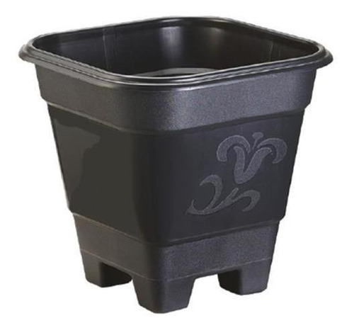 Vaso Quadr Preto 12,5 Lts