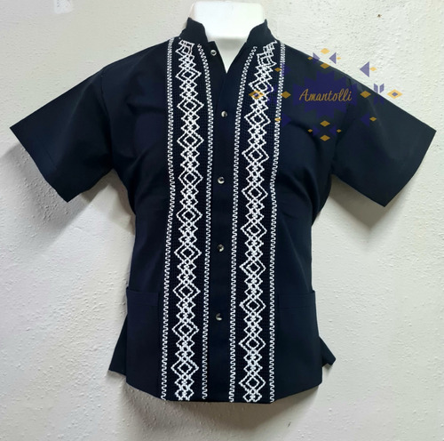 Camisa Guayabera De Manta Para Hombre (rombo)