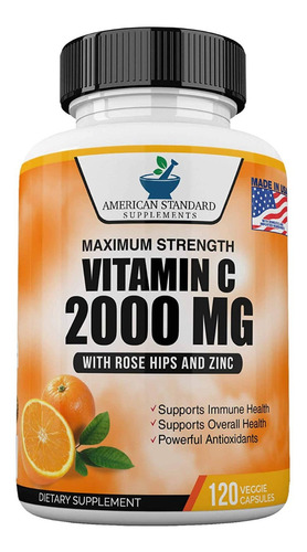 Vitamina C 2000 Zinc Vegano