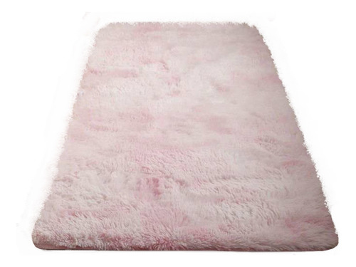 Bajada De Cama Alfombra Peluda X 2  Medida 1,20 X 0,60 Rosa