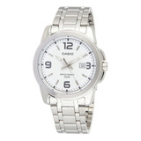 Reloj Hombre Casio Mtp-1314d-7 Cuarzo Pulso Plateado En