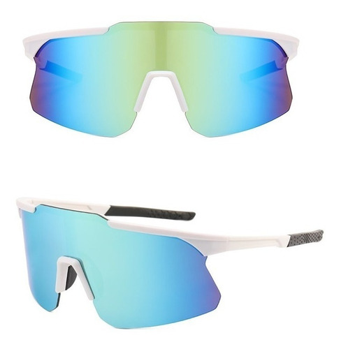 Óculos Feminino Masculino Beach Tennis Bike Proteção Uv 400 Cor Da Lente Azul-claro