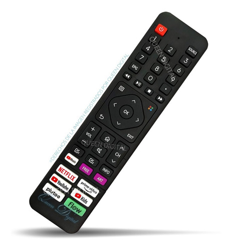 Control Remoto En3a52n Para Smart Tv Noblex Jvc Sanyo Tedge 