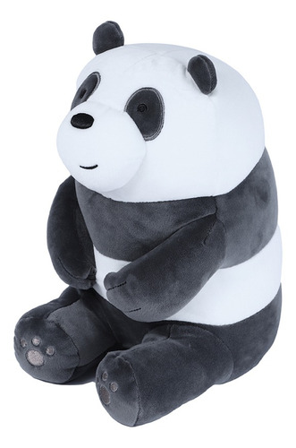 Miniso Peluche De Panda Sentado Osos Escandalosos 30cm We Bare Bears Confeccionado En Suave Felpa