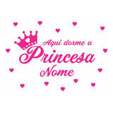 Adesivo Quarto Infantil Menina Princesa + Nome Personalizado