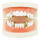 Grills Para Dientes - 4 Piezas Chapadas En Oro De Una Sola R