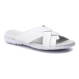 Chinelo Cabicera De Couro Branco Para O Réveillon