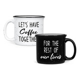 Yhrjwn Taza De Regalo Para Parejas, Vamos A Tomar Café Junto