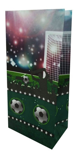 Bolsita Papel Diseño Fútbol X 25u. Candy Souvenir Golosinas