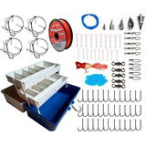 Kit De Pesca Caja +anzuelos + Lineas + Plomadas + Accesorios