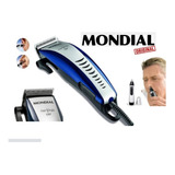 Kit Maquina Cortar Cabelo Mondial Aparador  Pelos Nariz 110v