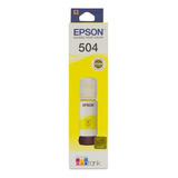 Botella De Tinta Epson 504, Amarillo, Modelo: T504420-al