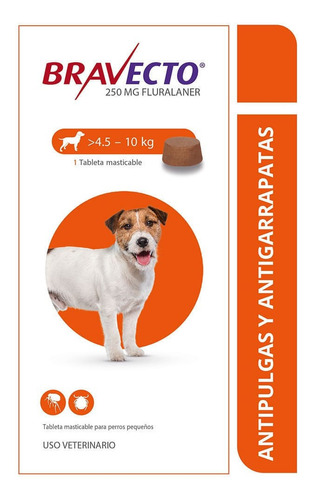 Antipulgas Para Perro Bravecto 4.5 - 10 Kg