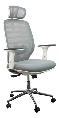 Silla Ejecutiva Con Respaldo Giro 360° Para Oficina Gris