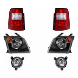 Kit 4 Faros + Calaveras Depo P/ Ford Ecosport 2004 A 2007