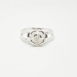 Anillo De Plata Flor Calada Mujer  Moderno R117