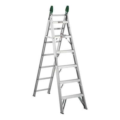 Escalera De Aluminio Multipropósito Cuprum C-2287-13 Color Plateado | Meses sin interés