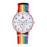 Reloj Pride Lgbt Orgullo Arcoíris Con Pulsera Gay De Regalo.