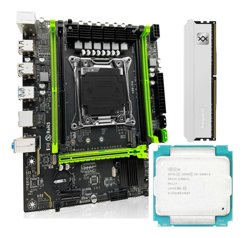 Kit Gamer X99 + Xeon E5 2695 V3 14 Núcleos + 8 Gb Ddr4 Preto