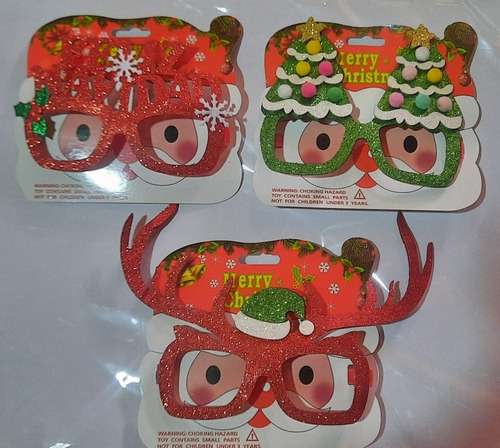 Lentes Gafas Navideños Cotillon Navidad