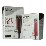 Oster Fast Feed & T-finish Trimmer Clipper Combo, Borgoña