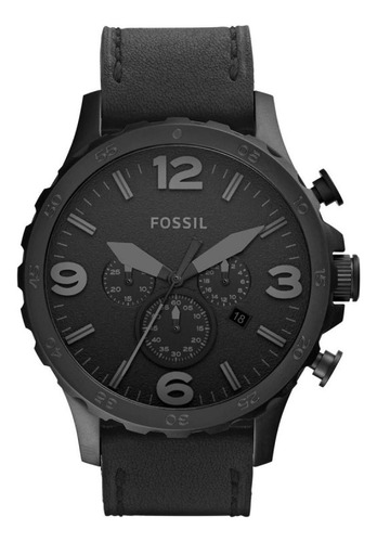 Reloj  Fossil Jr1354 Color Negro De Piel