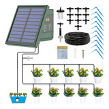 Sistema De Riego Por Goteo Solar Para Jardín, Kit Automático