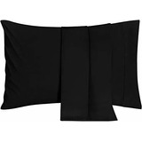 Fundas De Almohada Tamaño Queen 2pzas De Sobre Color Negro