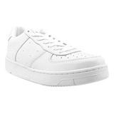 Tenis Pontiac Deportivo Escolar Sneakers Blanco 100% Piel