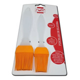 Set 2 Pinceles Silicona Color Pettish Online Vc Color Naranja