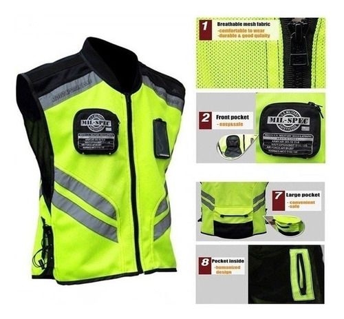 2co High Visibility Reflective Motorcycle Vest 1