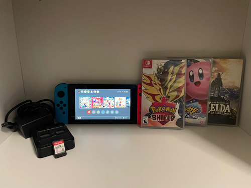 Nintendo Switch V1 Liberada + Tarjeta Sd De 64gb + 4 Juegos